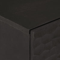 vidaXL Móveis de apoio 2 pcs 60x33x75cm madeira mangueira maciça preto