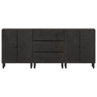 vidaXL Móveis de apoio 3 pcs 60x33x75cm madeira mangueira maciça preto