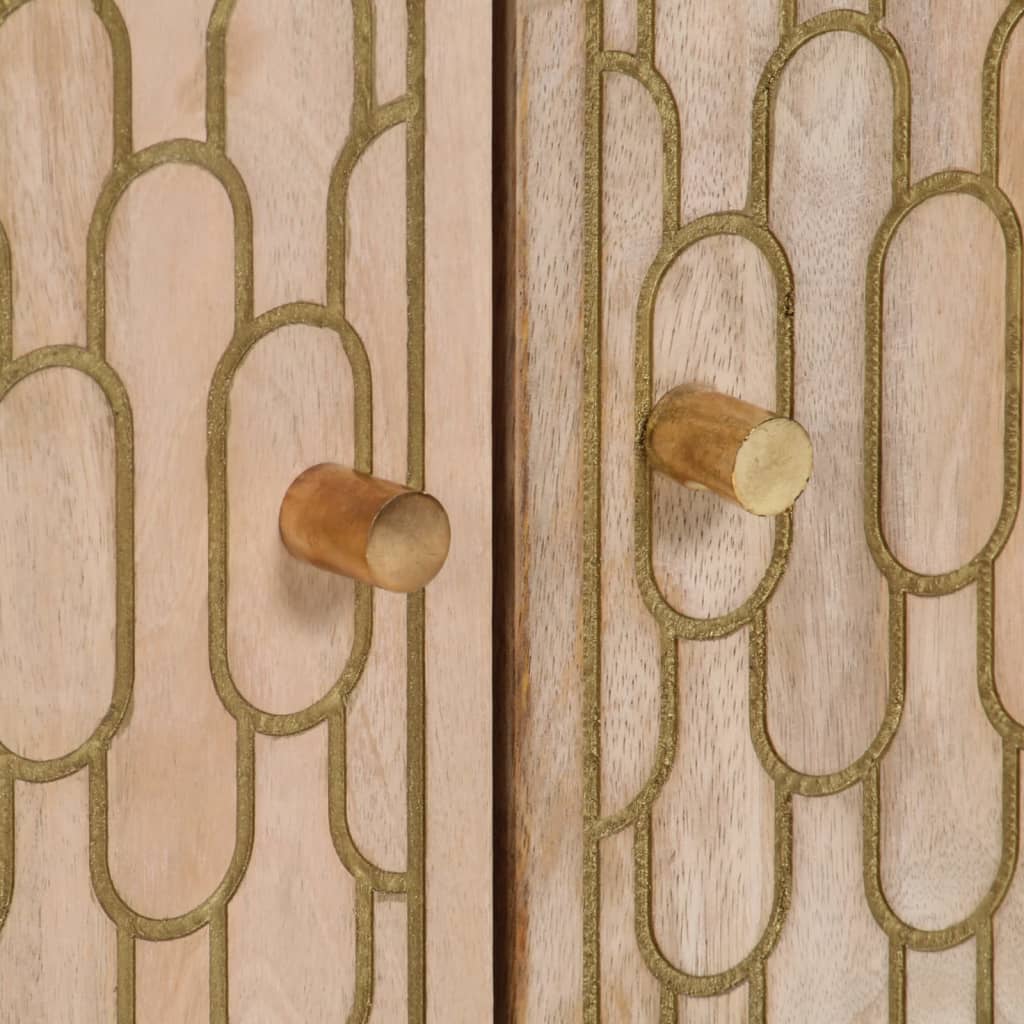 vidaXL Móveis de apoio 3 pcs 60x33x75 cm madeira de mangueira maciça