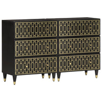 vidaXL Móveis de apoio 3 pcs 60x33x75 cm madeira de mangueira maciça