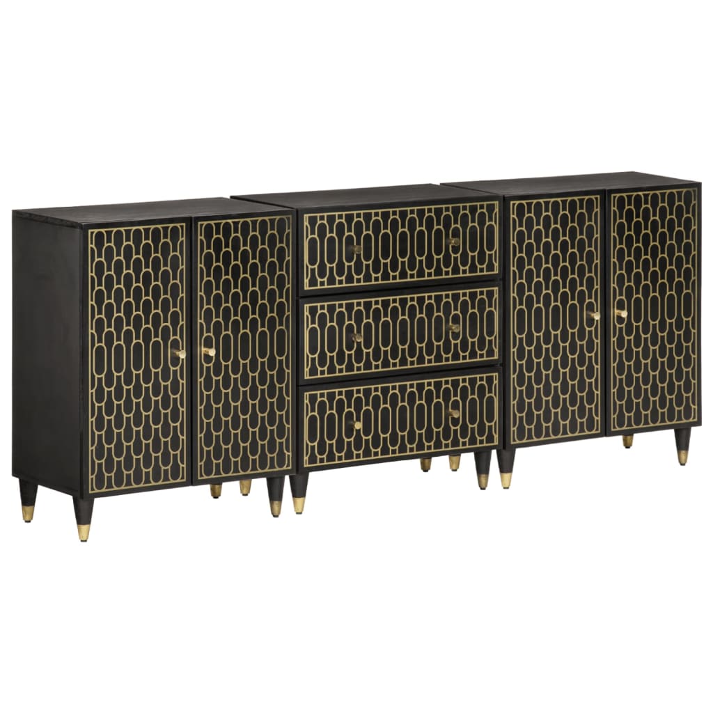 vidaXL Móveis de apoio 2 pcs 60x33x75 cm madeira de mangueira maciça