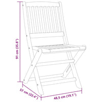vidaXL 3 pcs conjunto jantar dobrável p/ jardim madeira acácia maciça