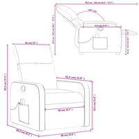 vidaXL Poltrona reclinável de massagem em couro sintético preto