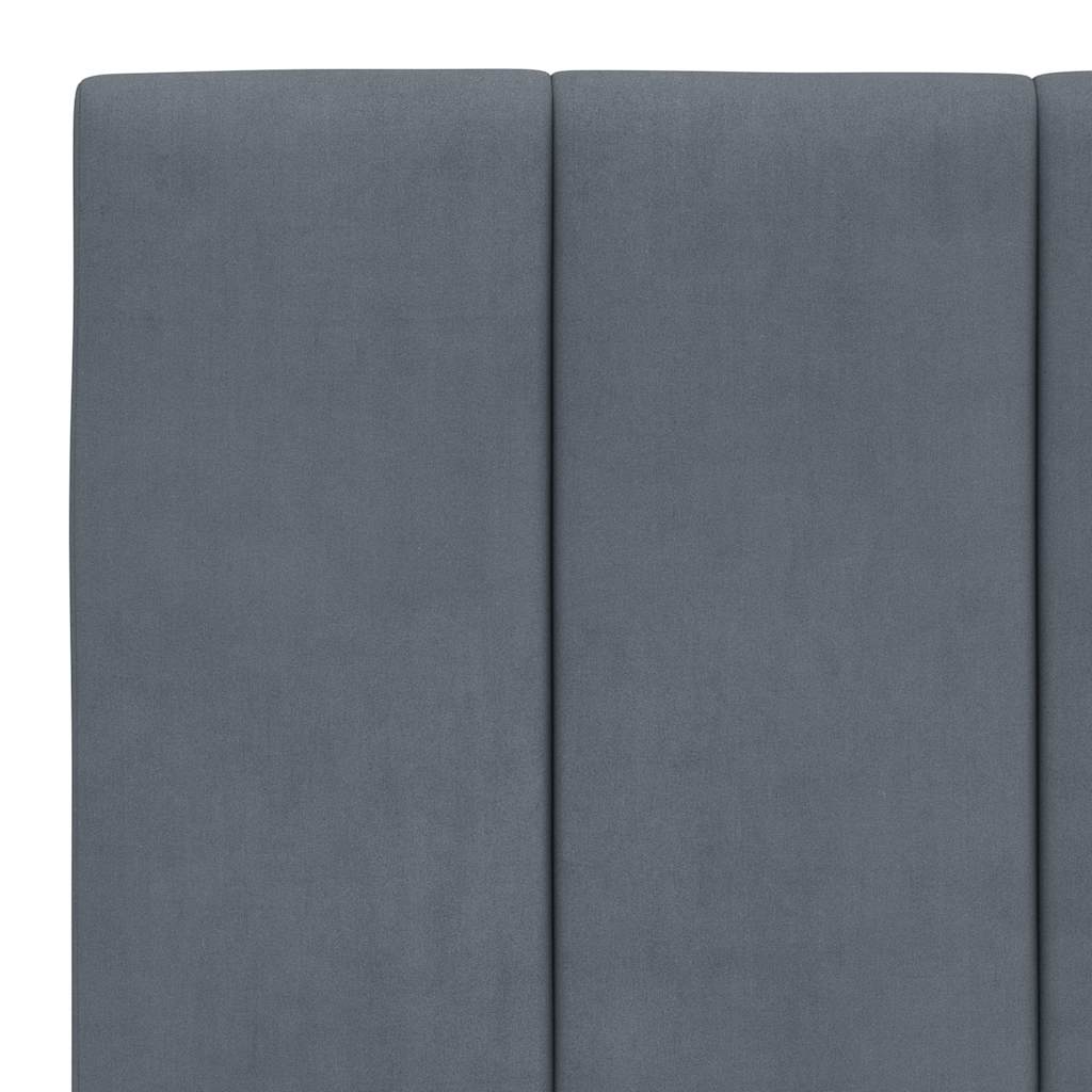vidaXL Estrutura de cama sem colchão Hanko 100x203 cm veludo cinza-escuro