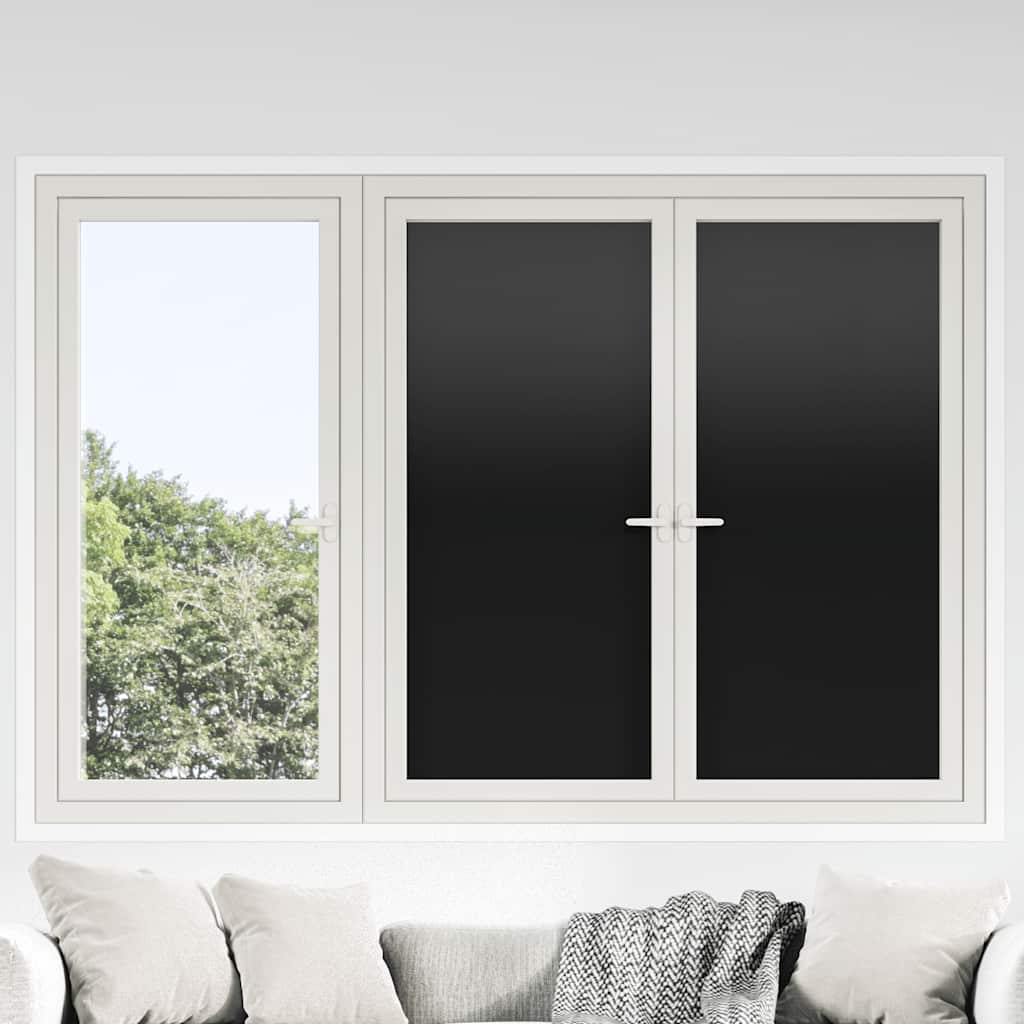 vidaXL Película para janela estática 45x500 cm PVC preto fosco