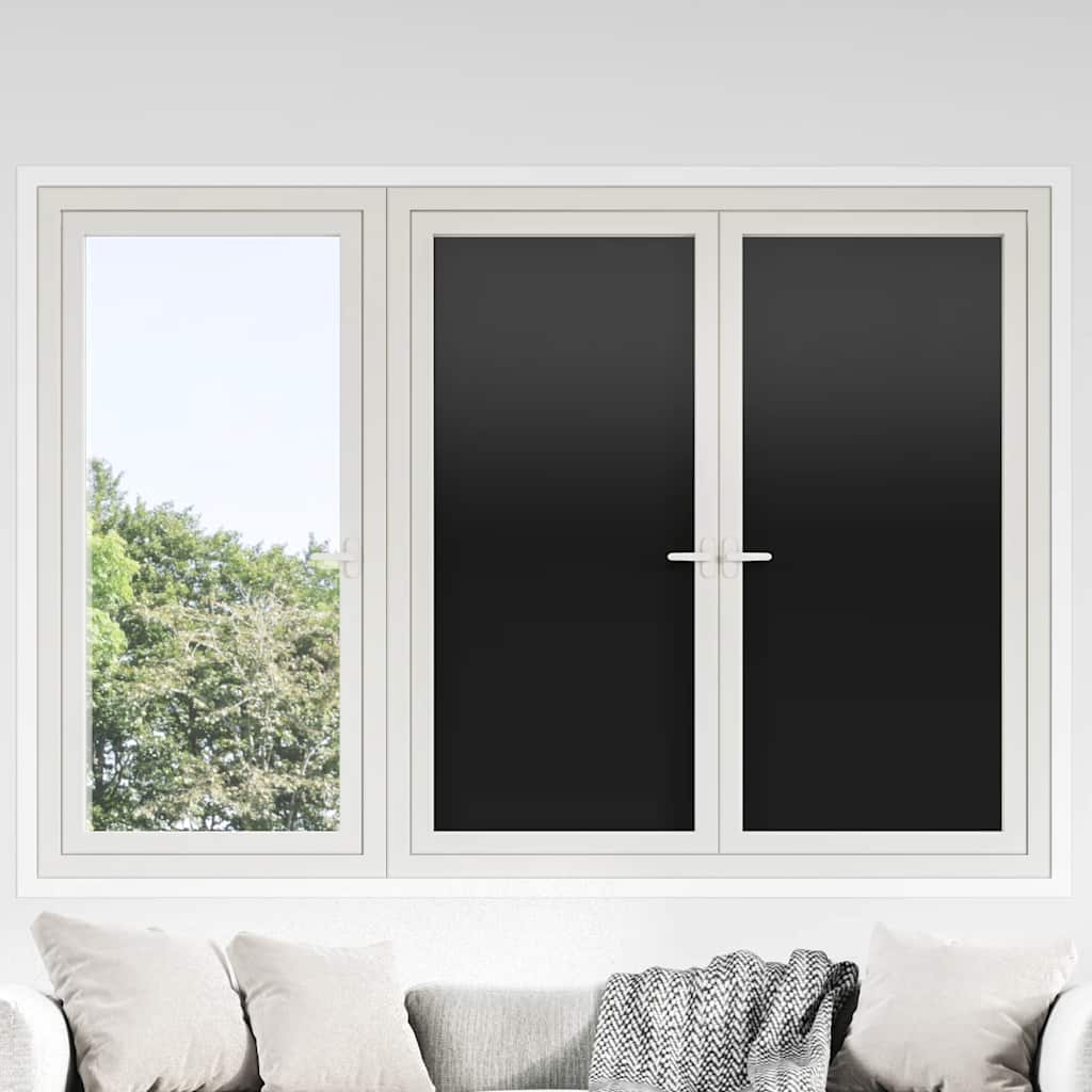 vidaXL Película para janela estática 45x500 cm PVC preto fosco