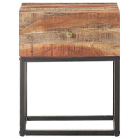 vidaXL Mesa de cabeceira 40x30x50 cm madeira de acácia áspera