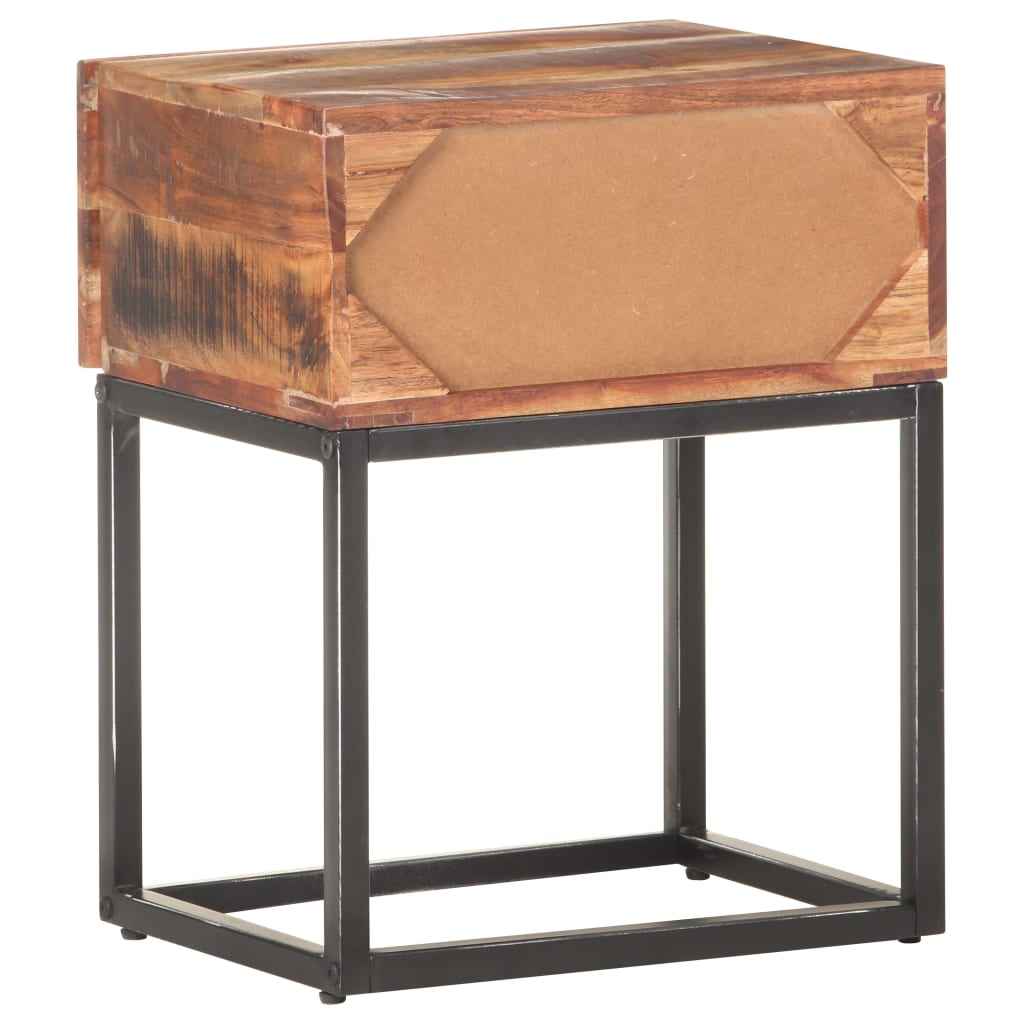 vidaXL Mesa de cabeceira 40x30x50 cm madeira de acácia áspera