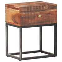 vidaXL Mesa de cabeceira 40x30x50 cm madeira de acácia áspera