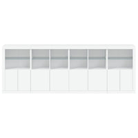 vidaXL Aparador com luzes LED 283x37x100 cm branco