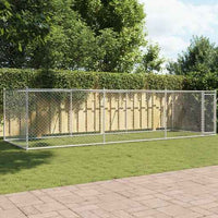 vidaXL Jaula para cão com porta 2x2x1,5 m aço galvanizado cinzento