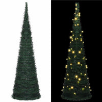 vidaXL Árvore de Natal with LED String Lights Verde 150 x 150 cm PVC