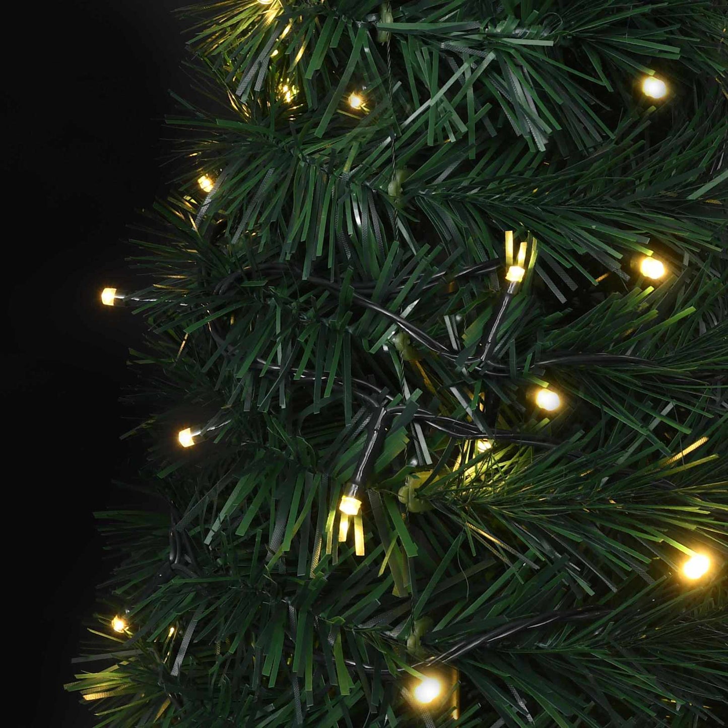 vidaXL Árvore de Natal with LED String Lights Verde 150 x 150 cm PVC