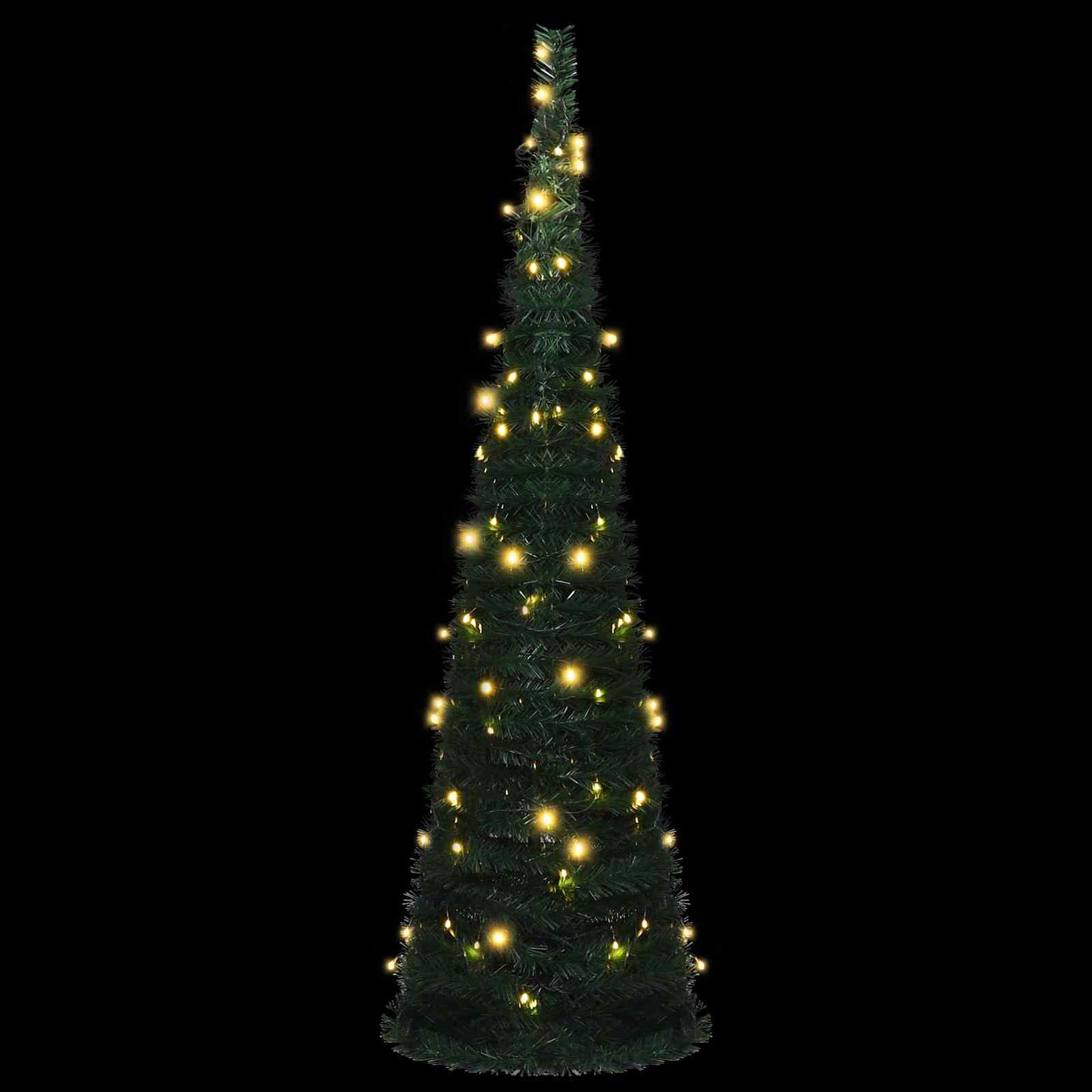 vidaXL Árvore de Natal with LED String Lights Verde 150 x 150 cm PVC