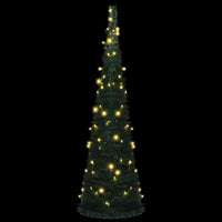 vidaXL Árvore de Natal with LED String Lights Verde 150 x 150 cm PVC