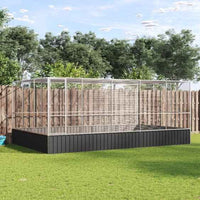 vidaXL Aviário 210,5x107x212 cm aço prateado