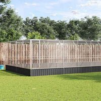 vidaXL Aviário 210,5x107x212 cm aço prateado