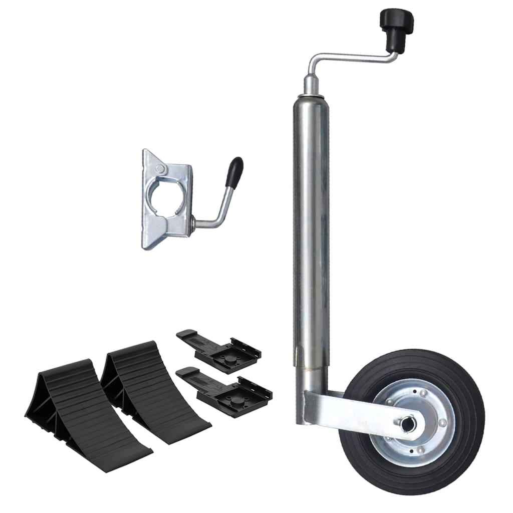 vidaXL Roda jockey para reboque 48 mm aço galvanizado