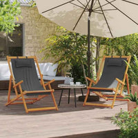 vidaXL Cadeira de praia dobrável madeira eucalipto maciça/tecido creme
