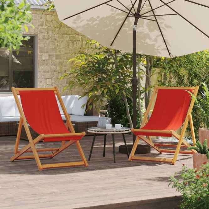 vidaXL Cadeira de praia dobrável madeira eucalipto maciça/tecido creme