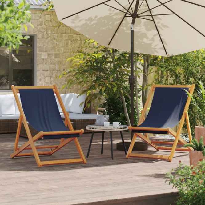 vidaXL Cadeira de praia dobrável madeira eucalipto maciça/tecido creme