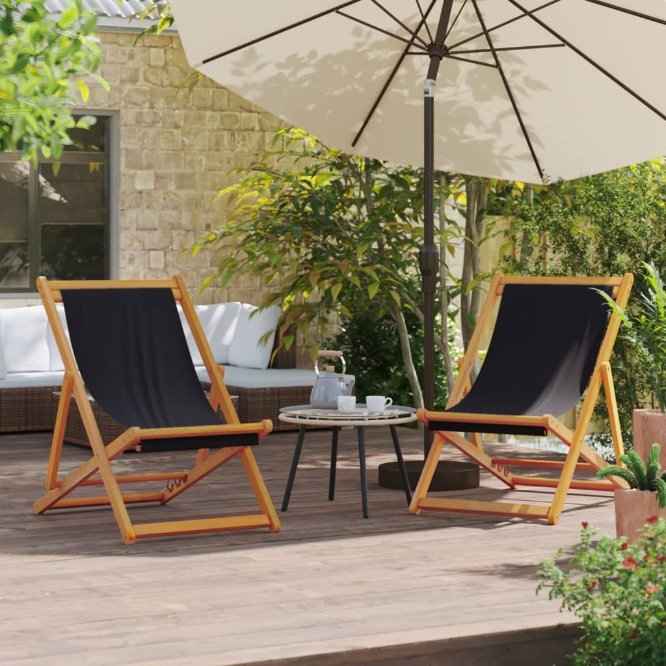 vidaXL Cadeira de praia dobrável madeira eucalipto maciça/tecido creme