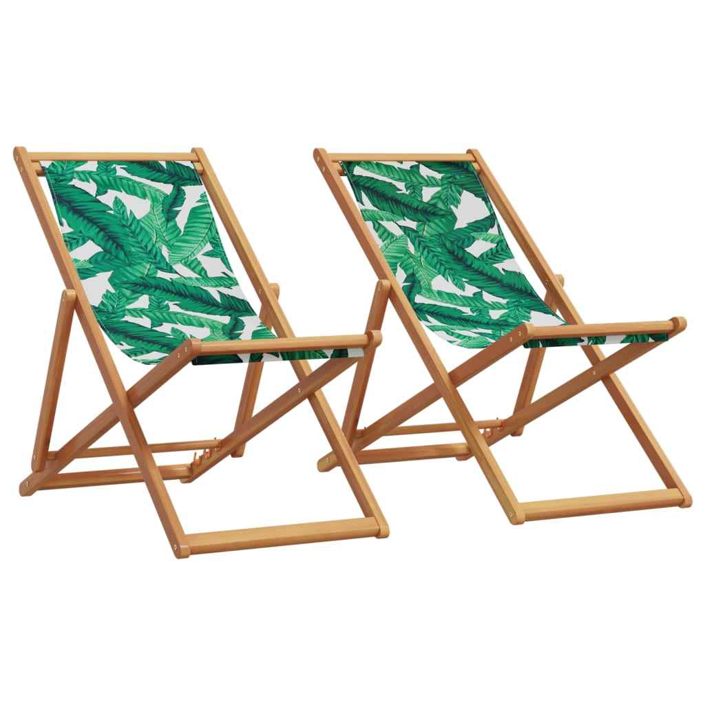 vidaXL Cadeira de praia dobrável madeira eucalipto maciça/tecido creme