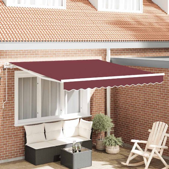 vidaXL Toldo retrátil automático 400x300 cm laranja e castanho