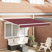 vidaXL Toldo retrátil automático 400x300 cm laranja e castanho