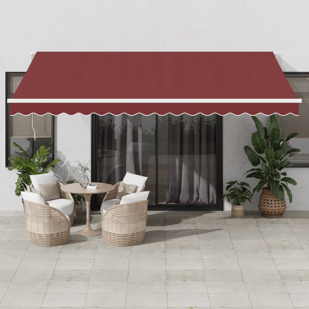 vidaXL Toldo retrátil automático 400x300 cm laranja e castanho