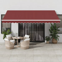 vidaXL Toldo retrátil automático 400x300 cm laranja e castanho