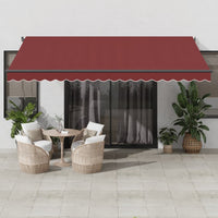 vidaXL Toldo retrátil manual 300x250 cm antracite