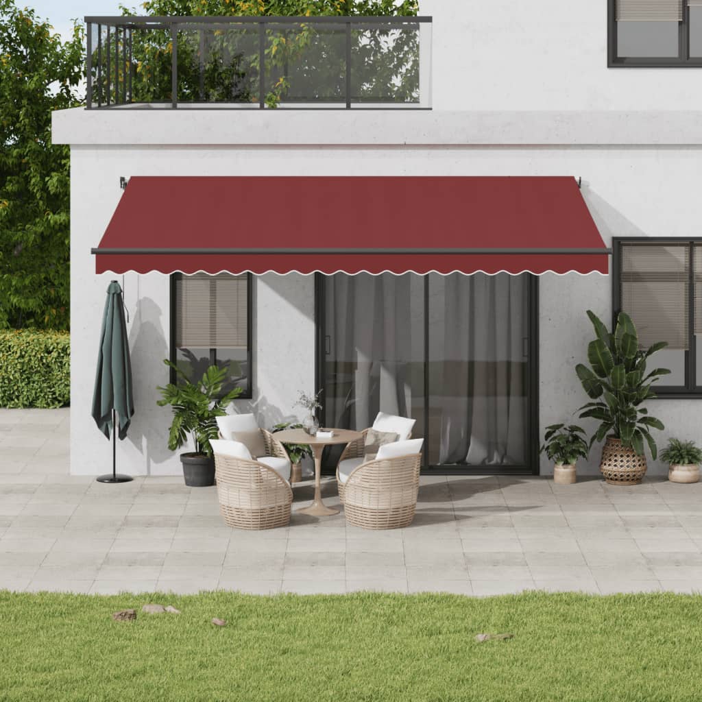 vidaXL Toldo autom. LED e sensor de vento 400x300 cm azul e branco