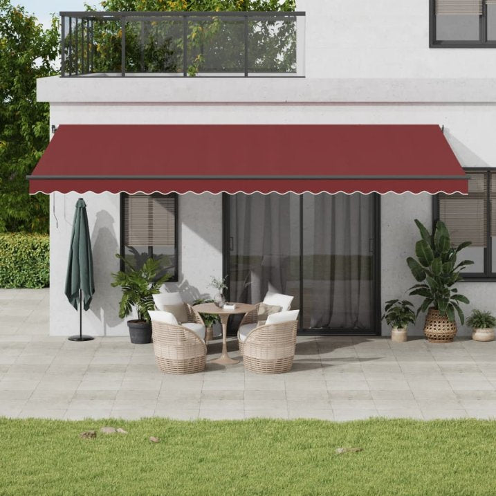 vidaXL Toldo autom. LED e sensor de vento 400x300 cm azul e branco