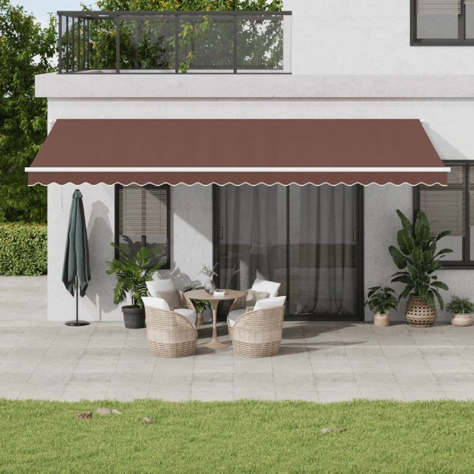 vidaXL Toldo retrátil manual 300x250 cm laranja e castanho