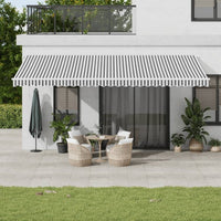 vidaXL Toldo retrátil automático 400x300 cm laranja e castanho