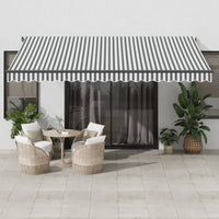vidaXL Toldo retrátil manual 300x250 cm antracite