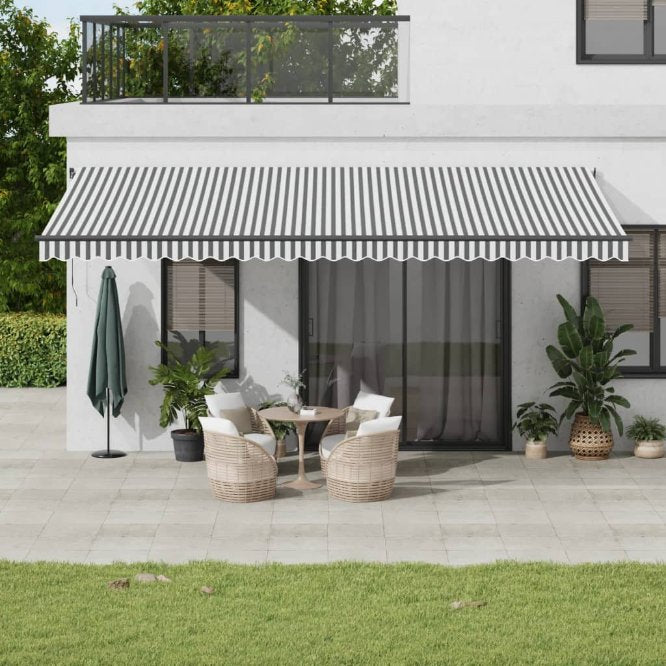 vidaXL Toldo retrátil automático 350x250 cm creme