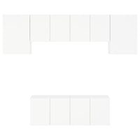 vidaXL 6 pcs móveis de parede p/ TV derivados de madeira branco