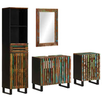 vidaXL 4 pcs conjunto de móveis p/ casa de banho acácia maciça