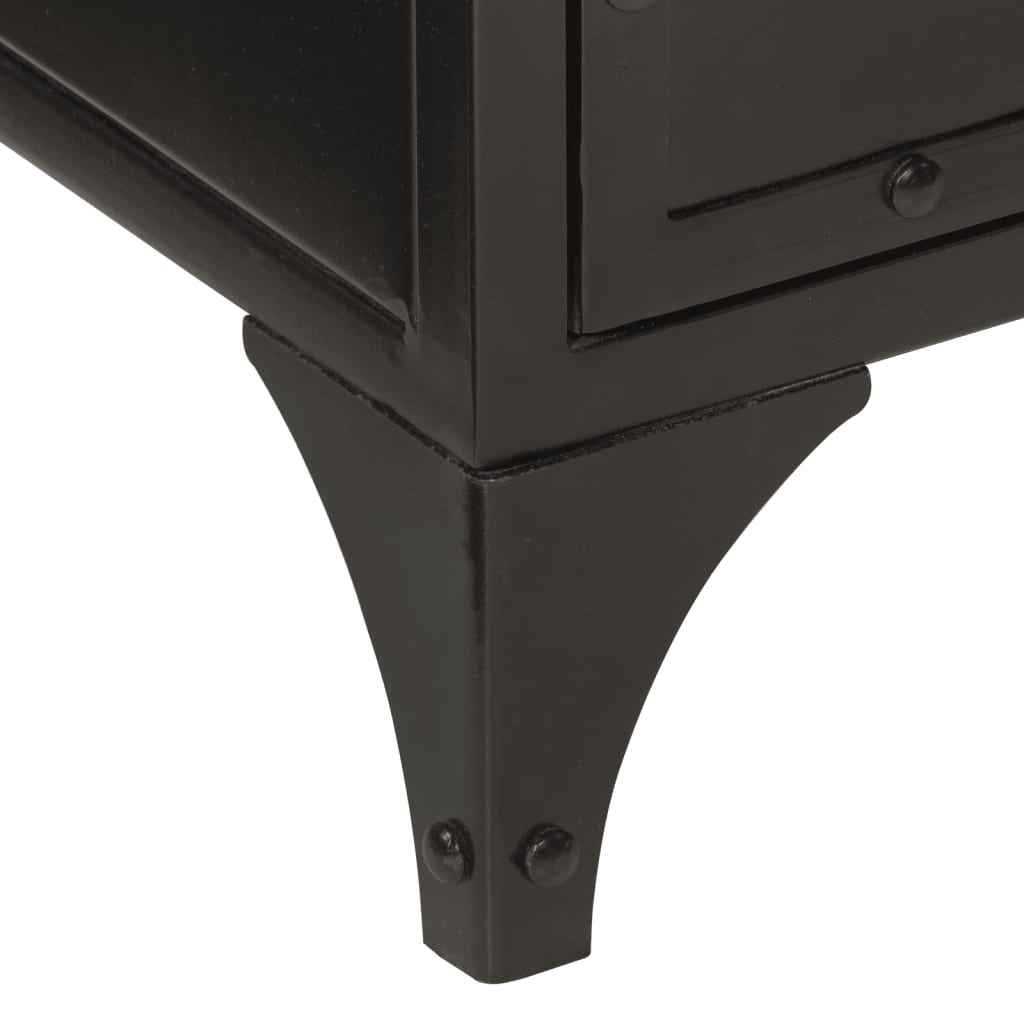 vidaXL 2 pcs conj. móveis p/ casa de banho ferro e mangueira maciça