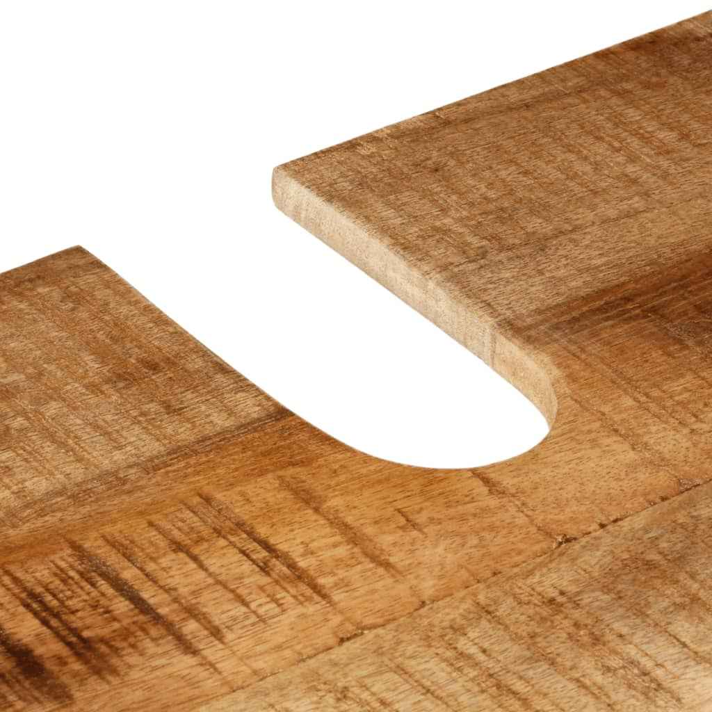 vidaXL 2 pcs conj. móveis p/ casa de banho ferro e mangueira maciça