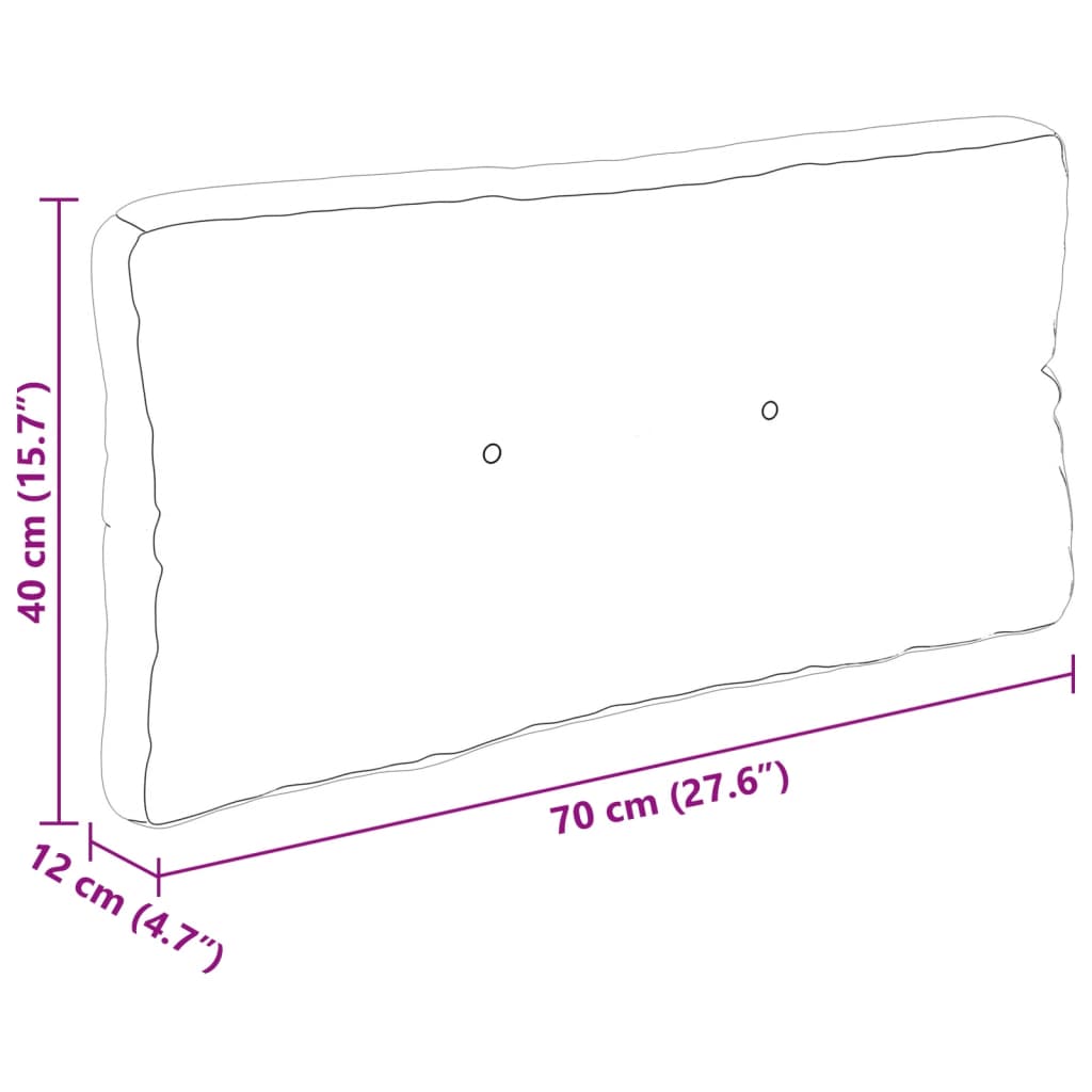 vidaXL Almofadões para móveis de paletes 7 pcs tecido cinzento