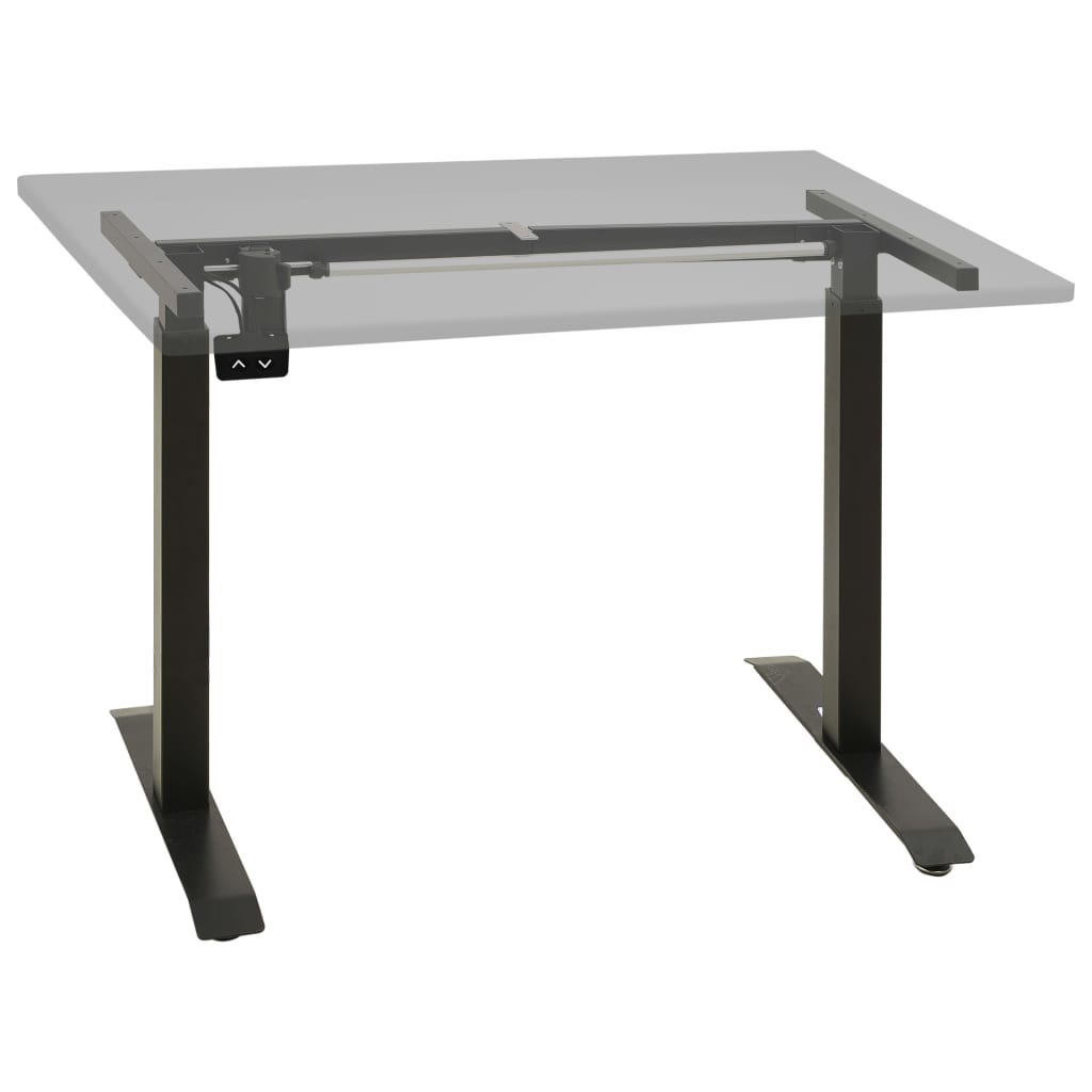 vidaXL Estrutura mesa motorizada elétrica c/ altura ajustável preto