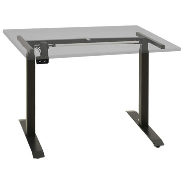 vidaXL Estrutura mesa motorizada elétrica c/ altura ajustável preto
