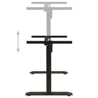 vidaXL Estrutura mesa motorizada elétrica c/ altura ajustável preto