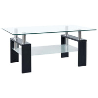 vidaXL Mesa de centro Preto 55 x 96 x 40,5 cm