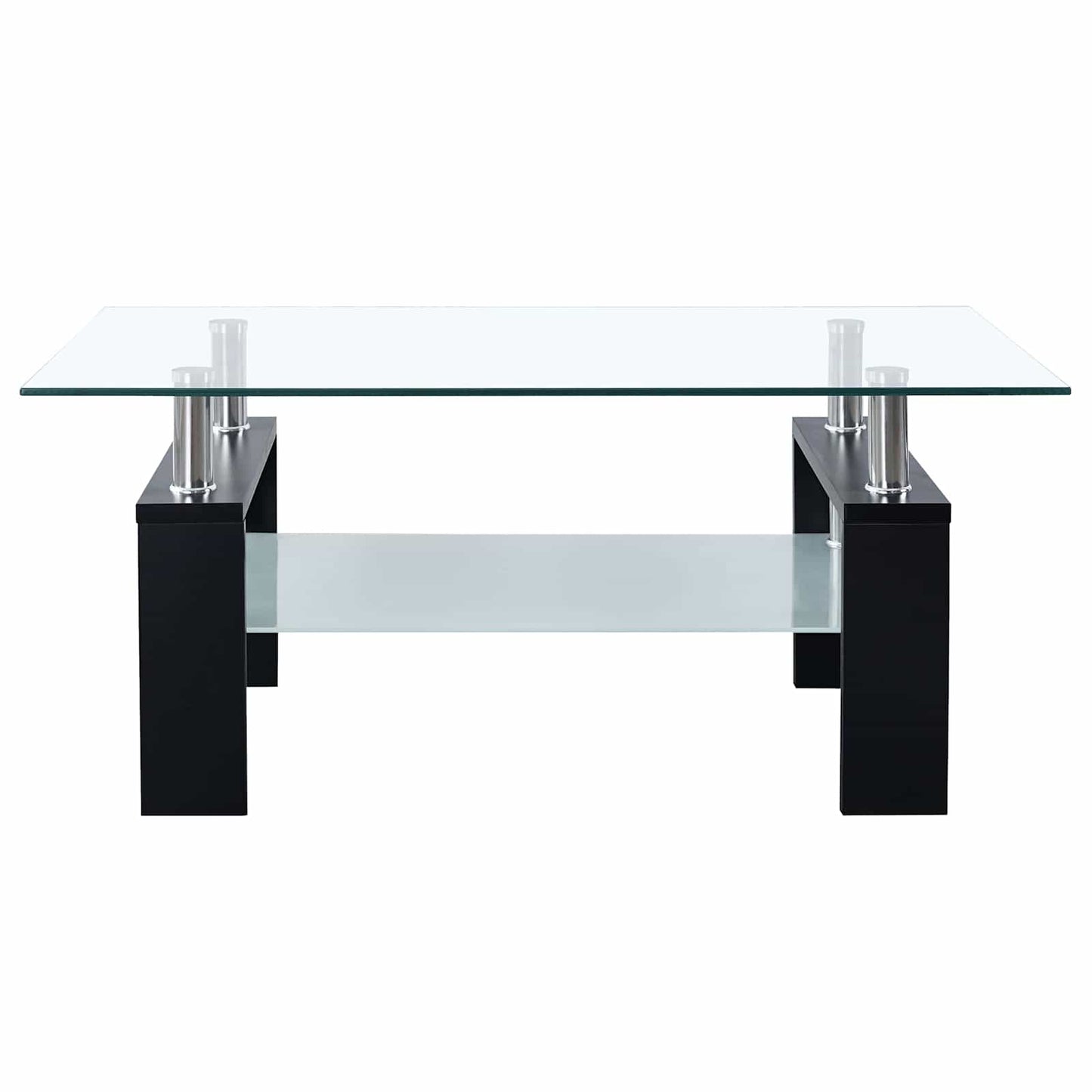 vidaXL Mesa de centro Preto 55 x 96 x 40,5 cm