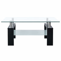 vidaXL Mesa de centro Preto 55 x 96 x 40,5 cm
