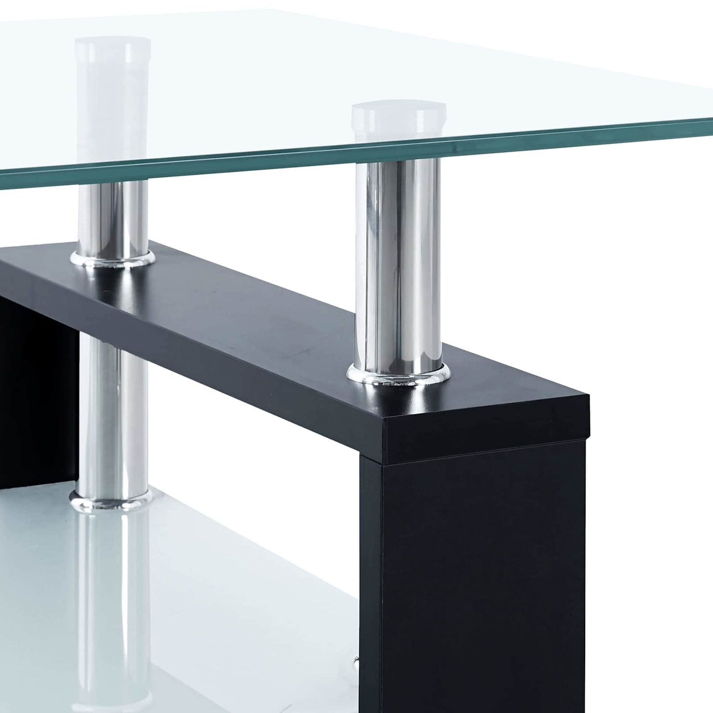 vidaXL Mesa de centro Preto 55 x 96 x 40,5 cm